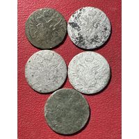 5 грошей.1819-1823г.цена за все.