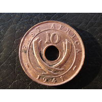 Британская Восточная Африка. 10 центов. 1941. С 20 копеек. Распродажа коллекции. Смотрите другие лоты.