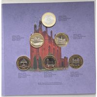 Беларусь 2 рубля 2023 г. Архитектурное наследие Беларуси (Архітэктурная спадчына Беларусі). Комплект 6 шт. Архитектура