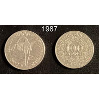 Западная Африка 100 франков, 1987