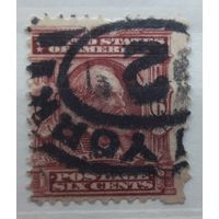 США 1902г. Стандарт.6 центов. Джеймс А.Гарфилд. гаш.