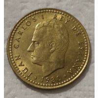Испания 1 песета, 1980 (81 внутри звезды) (14-12-24)