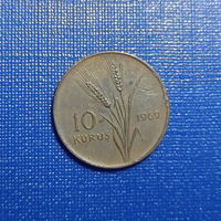 Турция 10 куруш 1969 год