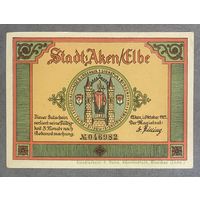 Нотгельд Акен 50 пфеннигов 1921 год. Веймарская республика