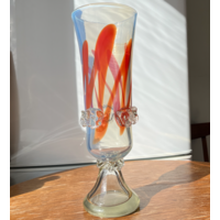 Ваза цветное стекло винтаж высокая 36cm