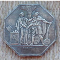 Франция 1 франк. Мельхиор! Пальма. Венок. Городской нотгельд. Распродажа!