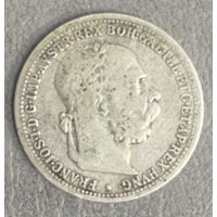 Монета Австро-Венгрия 1 крона 1894 год. Франц Иосиф I. Серебро