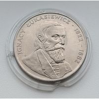 Польша, 50 злотых 1983 год, aUNC =БРАК-СМЕЩЕНИЕ 290-300 град= "Польские ученые - Игнатий Лукашевич".