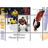 2002 БЕЛАРУСЬ блок коллекционных марок Олимпийские Игры в Солт-Лейк-Сити MNH