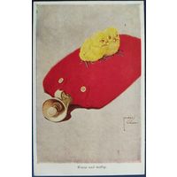 Тепло и уютно. Лоусон Вуд. Германия. Венгерская почта. Начало 20-го века.