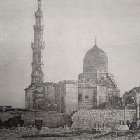 МЕЧЕТЬ КАИДЪ-БЕЯ ВЪ КАИРЕ.гравюра конец 19в. -20в.  26х17см.