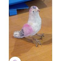 Ёлочная игрушка -  Птичка ( ватная ) , СССР