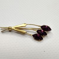 Брошь букет с позолотой и маркировкой