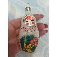 Елочные игрушки, стекло матрёшка