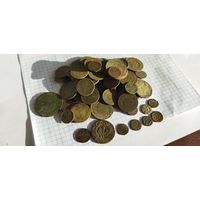 Монеты РИ 75шт 345гр, денга 1735, полушки петровские, 1/2 копейки, 5 копеек, 1 копейка, 2 копейки, 3 копейки