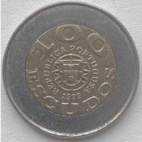 Португалия 100 эскудо 1999 г. ЮНИСЕФ. Ошибка в написании страны. Portugusa вместо Portuguesa