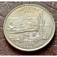 США 25 центов , D  2008 Квотер штата Аризона     ( 2-6-2 )