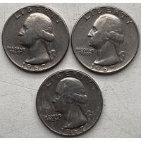 США 25 центов (квотер) 1967 г. Цена за 1 шт.
