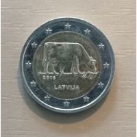 Латвия 2 евро,  2016 Латвийская бурая корова, KM# 175
