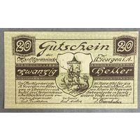 Нотгельд Австрия Санкт-Георген-им-Аттергау 20 геллеров 1920 год