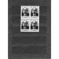 СССР, 1988, ТУПОЛЕВ   1м,  в к/блок, чистая**цена за кварт
