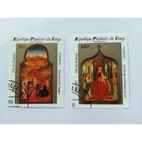 Марки   Живопись  Конго 1985    2шт. -  1,00 руб