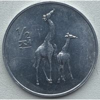 Северная Корея (КНДР) 1/2 чона 2002 г. Жирафы