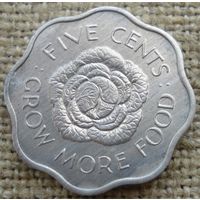 5 центов 1972 Сейшелы ФАО