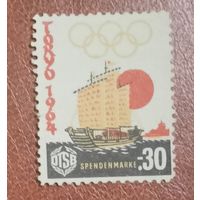 Германия ФРГ виньетка Олимпиада в Токио