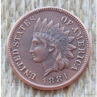 США 1 цент 1884 года. Предложи свою цену или обмен!