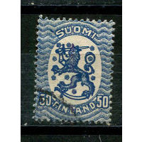 Финляндия - 1917/1930 - Герб 50P - [Mi.82A] - 1 марка. Гашеная.  (Лот 23JF)-TG2P16