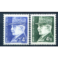 Франция - 1942г. - маршал Филипп Петен, стандартный выпуск - 2 марки - полная серия, MH [Mi 579-580]. #2-Fr-53-A-2