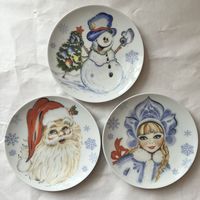 Набор фарфоровых тарелок (3 предмета )  ДФЗ