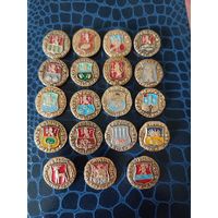 Значки Золотое кольцо, древние гербы.