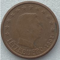 Люксембург 1 евроцент 2002 г.