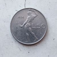 50 лир 1956 года Италия. Итальянская Республика.