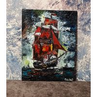 Картина маслом, холст на картоне, 18*24