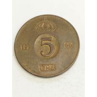 Швеция 5 оре 1968