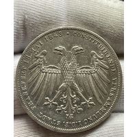 2 гульдена 1848 года (Франкфурт).Серебро.