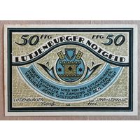 Германия 50 пфеннигов 1921 г Лютенбург (Lutjenburg) 842.1 вар.2, UNC,