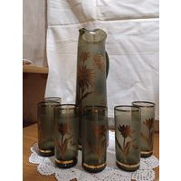Кувшин и 6 стаканов Bohemia