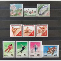 Лот чистых марок // Монако 1963 // Бразилия 1980 // Корея 1988 // Спорт