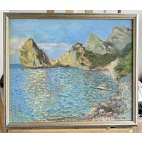 Ольгина (Троян) Ольга, "Морской пейзаж 2" Крым, 2006г Х/М, 60x50
