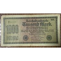 Банкнота 1000 марок 1922 год. Веймарская республика.