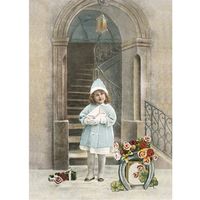 С Новым годом! Девочка. Открытка