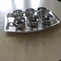 Поднос с подстаканниками,СССР