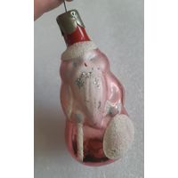 Игрушка ёлочная Дед Мороз, стекло. СССР