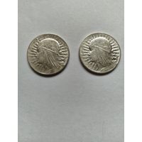 2 по 5 злотых 1933 Ядвиги