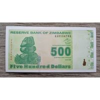 Werty71 Зимбабве 500 долларов 2009 UNC Банкнота