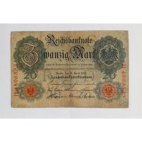Германия. 20 марок 1910 года